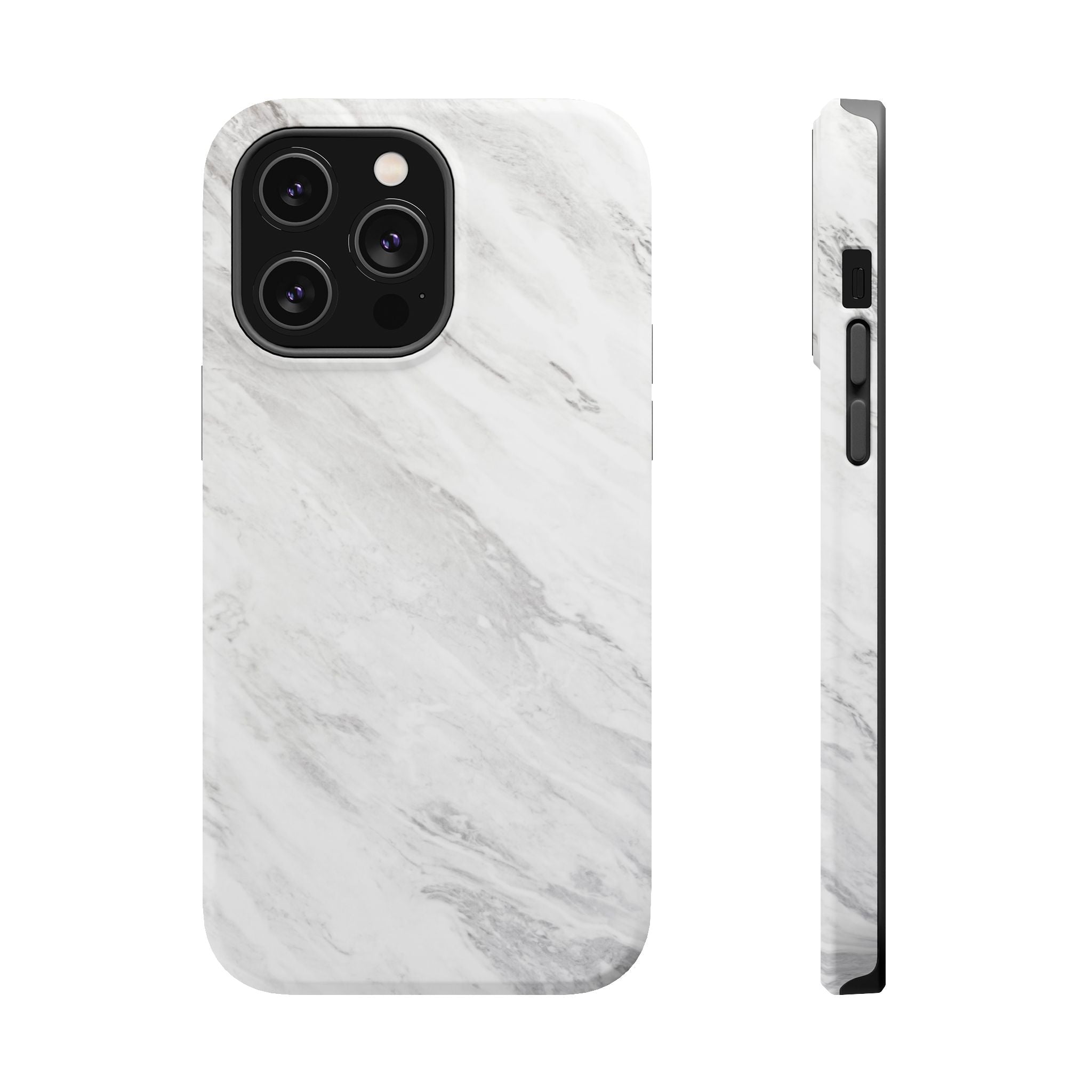 White Marble - Tough MagSafe Case